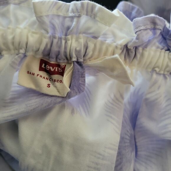 Levis 100% cotton smocked crop top - Picture 8 of 9